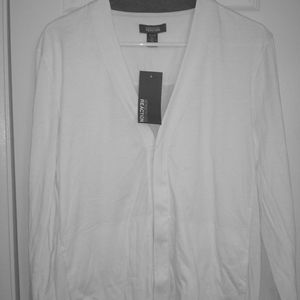White mens medium kenneth cole cardigan